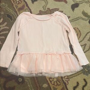 Carter's Pink Long Sleeve Peplum Tee